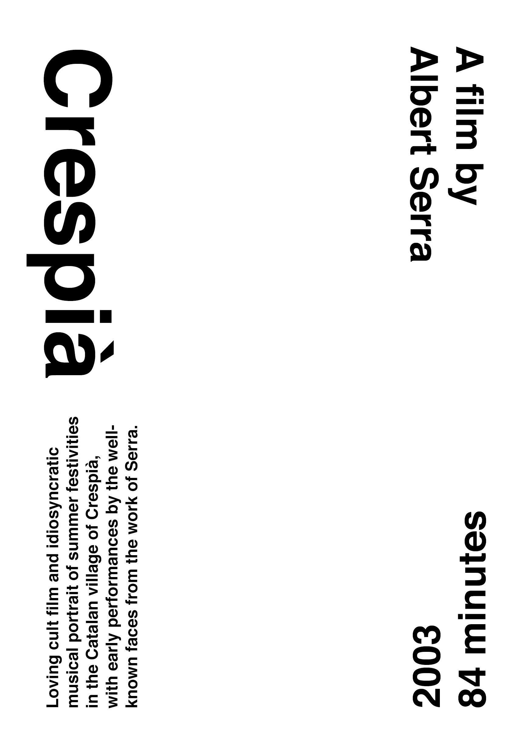 Crespià, the film not the village