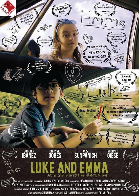 Luke and Emma and a Gas Station on Franklin Ave