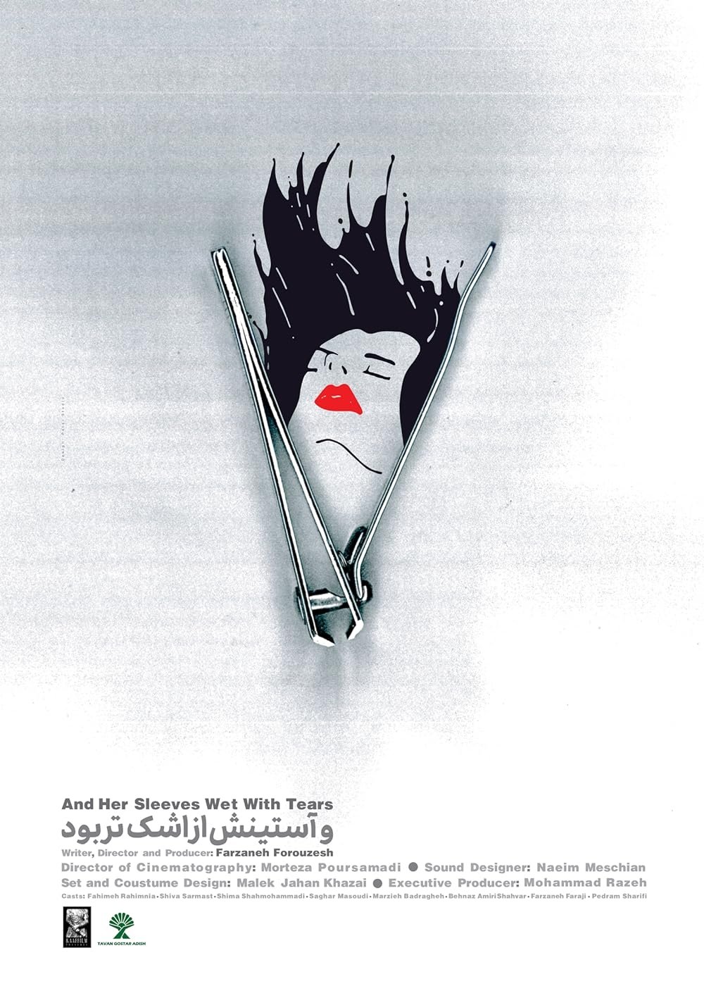 And her sleeve wet with tears